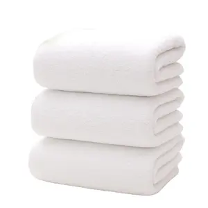 5-Star Luxury Hotel Bath Hand Towel Set White 100% Cotton Quick-Dry Square Shape Adult Hand Towels with Face Towel