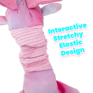 Juguete de Peluche de Unicornio Rosa de Lujo, Juguete de Peluche Elástico y Chillón para Perros, Muñeco para Jugar a Tirar de la Cuerda, Estilo de Dibujos Animados - Product Image 3