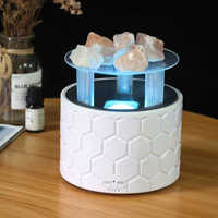 Diffuseur de volcan de pierre de sel de l'Himalaya humidificateur diffuseur d'huile essentielle d'aromathérapie de flamme de feu