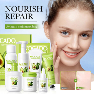 Kit de soins du visage hydratant mains et pieds blanchissant lotion pour le corps crème avocat ensemble de soins de la peau - Product Image 1