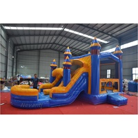 Château gonflable d'extérieur pour enfants, château de saut commercial avec toboggan