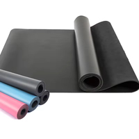 Esterilla de yoga de 5 mm, personalizada con logotipo, en el hogar y pilates, de PU y caucho natural, venta al por mayor
