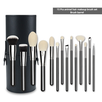 Z Eye Shadow Alis Liner Eyeshadow Eyeliner Alis Rambut Kambing Alami Bling Kosmetik Sikat Make Up Kit 15Pcs Makeup Brush Set