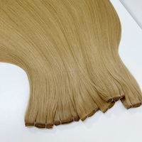 Extensions capillaires Remy vierges de qualité salon européenne, cuticules alignées, double tirage, volume Genius, trame unique, micro-liens, extrémités épaisses teintes