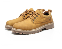 Bottes Martin pour hommes à lacets, bout rond, chaussures de travail décontractées, bottes du désert chaudes à coupe basse pour l'extérieur et le bureau