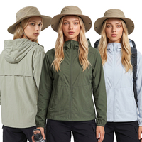 Chaqueta Cortavientos con Capucha de Nailon para Mujer, de Alta Calidad, Impermeable, Transpirable, con Logotipo Personalizado, Venta al Por Mayor