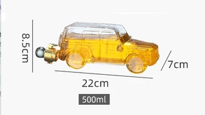 Décanteur à whisky en verre en forme de SUV, nouveauté en gros, bouteille à liqueur créative en forme de voiture avec bec verseur pour bar et cadeau, personnalisable - Product Image 3