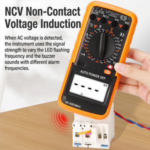 Multímetro Digital de 4 Dígitos, 1000V DC, 200A AC/DC, Medición de Corriente, Voltaje y Capacitancia, Apagado Automático - Product Image 5
