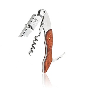 Tire-bouchon personnalisé avec logo, manche en bois de rose, ouvre-bouteille de <span class=keywords><strong>vin</strong></span>, vente en gros - Product Image 1