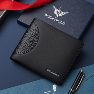 Portafoglio Corto in <span class=keywords><strong>Pelle</strong></span> Nera da Uomo, Elegante e Casual, Porta Carte Sottile, Novità in <span class=keywords><strong>Vendita</strong></span>, Regalo di Compleanno, in Vera <span class=keywords><strong>Pelle</strong></span> Bovina - Product Image 2