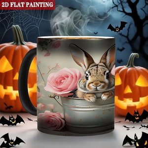 Ceramic Mug 11oz Frosted Black Heat Sensitive Tea Coffee <b>Cup</b> <b>Reusable</b> Long Lifespan - Product Image 6