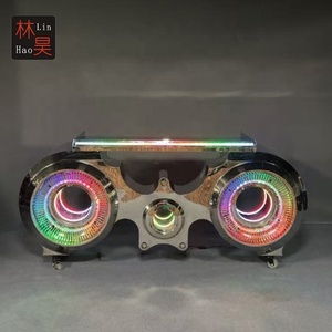 Moderno LED lucido effetto specchio in acciaio inox Bar DJ Booth Nightclub & KTV vetro tavoli in metallo per locali notturni e sala Karaoke - Product Image 2