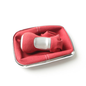 Pommeau de levier de vitesse de voiture en cuir suédé rouge, 5 ou 6 vitesses, ergonomique, compatible Volkswagen - Product Image 1