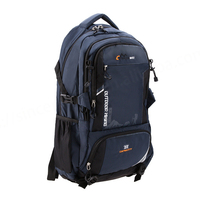 Sac à dos de randonnée et de voyage pour homme, grande capacité 56-75L, en polyester Oxford imperméable, personnalisable, avec cordon de serrage, vente chaude directe usine