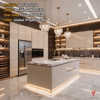 Meubles de cuisine modernes, armoire de cuisine complète, îlot modulaire, carrelage, bois de luxe, armoire de rangement personnalisée, prête à assembler