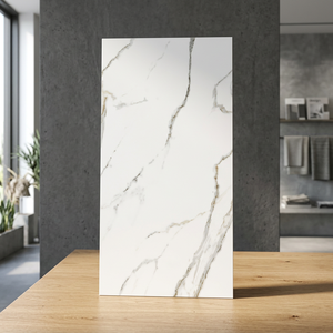 กระเบื้องพอร์ซเลนเคลือบลายหินอ่อน Norwell Staturio ขนาด 600x1200 มม. หนา 9 มม. สไตล์โมเดิร์นหรูหรา สีดำ สำหรับปูพื้นและผนัง - Product Image 2