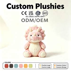 Peluche Triceratopo <span class=keywords><strong>Rosa</strong></span> Personalizzato ODM OEM, Simpatico <span class=keywords><strong>Dinosauro</strong></span> Imbottito, Morbido Giocattolo Promozionale per Bambini, Regalo Decorativo - Product Image 1