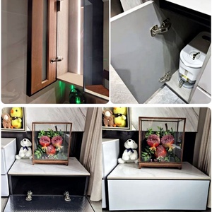 บานพับตู้แบบไร้กรอบ ปรับได้ด้วยระบบไฮดรอลิก 90/150/170 องศา ติดตั้งแบบไม่ต้องเจาะ  บานพับซ่อนแบบปิดนุ่มนวล สำหรับใช้ในครัว - Product Image 6