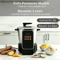 Machine à piler le Fufu automatique 6L, mélangeur alimentaire électrique avec revêtement antiadhésif, pour la préparation et le pilage du Fufu et du Banku