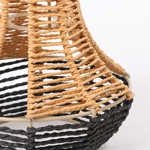 Abat-jour en forme de cloche de style chinois, jaune et noir, en papier écologique, pour l'éclairage des restaurants, hôtels et salons de thé - Product Image 1
