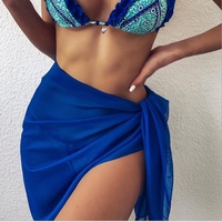 Traje de Baño Enterizo Sexy de Color Sólido para Mujer, Anti-UV, de Secado Rápido, Vestido de Playa y Falda Pareo para la Playa