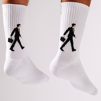 Chaussettes personnalisées de haute qualité avec logo imprimé, chaussettes de sport en coton à coussinets, chaussettes personnalisées en jacquard pour hommes