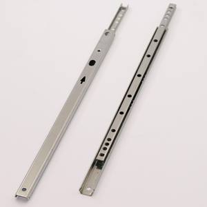 17mm 금속 테이블 슬라이드 풀 익스텐션 슬라이드 트랙 레일 볼 베어링 양방향 서랍 슬라이드 - Product Image 2