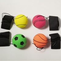 Ballon de retour de poignet de bonne qualité pour l'exercice de la main, le renforcement sportif, le ballon de rebond en caoutchouc avec corde