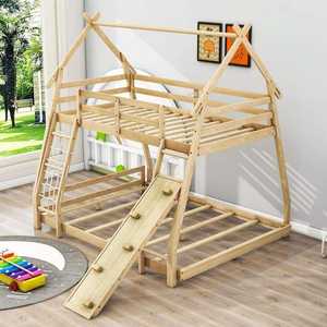Culla Multifunzionale di Alta Qualità per Bambini, Letto per Neonati in Legno, Triangolo di Arrampicata con Scivolo - Product Image 3