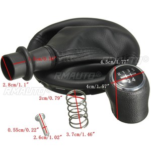 5 Speed Manual Gear Stick Shift Knob & Gaitor <b>Boot</b> <b>Cover</b> for VW for Volkswagen Transporter T5 T5.1 T6 Gp 2003-2019 - Product Image 6