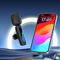 Nouveau microphone cravate sans fil portable pour enregistrement audio-vidéo, mini micro pour interviews en direct et jeux, compatible iPhone et Type C