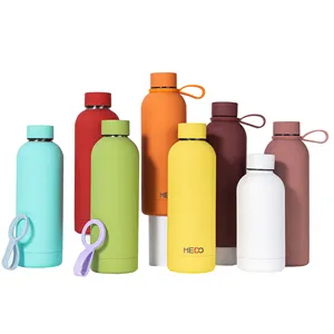 500ml paslanmaz çelik özel Logo çift duvar açık spor taşınabilir vakum yalıtımlı içecek su şişesi sınıfı termos şişesi