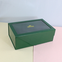 Boîte magnétique en papier pliable personnalisée de luxe Boîtes d'emballage cadeaux Ensemble cosmétique Boîtes d'emballage pour perruques de cheveux avec fenêtre en pvc transparent