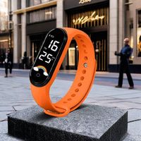 Nouvelle Montre LED Numérique Tendance 2026, Motif Arc-en-ciel Créatif, Boîtier Ovale Résistant à l'Eau, Unisexe, pour Couples et Enfants