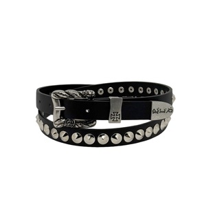 Venta al por mayor 2cm de ancho estilo Punk mujeres <span class=keywords><strong>rojo</strong></span> PU <span class=keywords><strong>cinturón</strong></span> de cuero con remache negro Y2k <span class=keywords><strong>cinturón</strong></span> para hombres Cintura Con Croci - Product Image 1