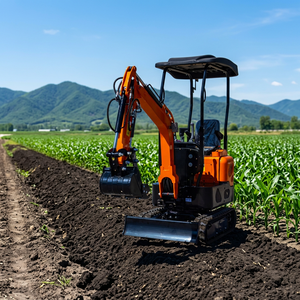 <b>Compact</b> Crawler Excavator 1 Ton 890kg 1605mm Dumping Height Quick Hitch for Orchard and Greenhouse Work Custom Color OEM ODM - Product Image 1