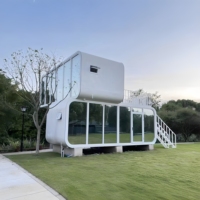 Casa Cápsula Apple Cabin Moderna e Acessível de Luxo, Casa Móvel de 20 pés com Banheiro, Impermeável e com Painel Solar