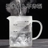 Vente chaude en gros Logo personnalisé 100ml 150ml 200ml 250ml Tasse en verre graduée pour café, lait, jus avec mesure