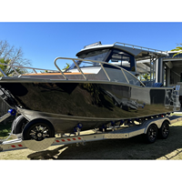 Bateau de croisière de luxe à cabine en aluminium Profisher de 6,85 m avec moteur, prix d'usine, qualité marine 5083 H116
