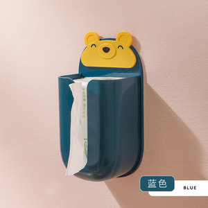 กล่องกระดาษทิชชู่ลายการ์ตูนน่ารักติดผนังไม่ต้องเจาะสำหรับห้องนั่งเล่นห้องน้ำจัดเก็บของตกแต่งดีไซน์ทันสมัยสีสุ่ม - Product Image 5