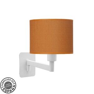 Lámpara de pared abatible blanca y naranja, medidas 26x17x28 cm, ideal para iluminación decorativa en espacios interiores. - Product Image 1