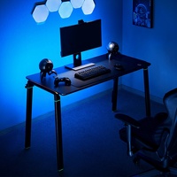 Table de bureau de jeu d'éclairage RVB GMD05-1 avec plateau de couverture de câble Bureau de jeu Esport