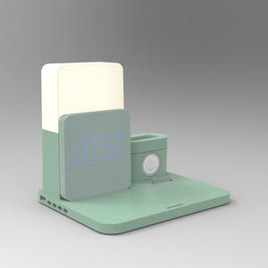 Mobil telefon standı tutucu kablosuz şarj <span class=keywords><strong>Led</strong></span> gece ışıkları yeni Modern <span class=keywords><strong>LED</strong></span> masa lambası kulaklık şarj ile İzle saat - Product Image 6