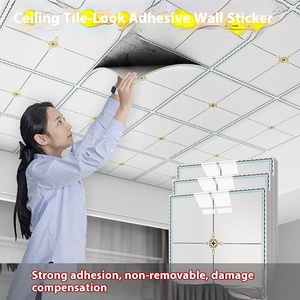 Hiện đại tự dính không thấm nước chống ẩm gạch Trần cháy v0 cho phòng ngủ phòng khách phòng ăn vuông tự cài đặt dễ dàng - Product Image 2