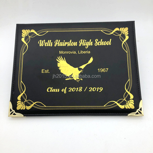 Trường giấy chứng nhận tốt nghiệp <span class=keywords><strong>PU</strong></span> bằng tốt nghiệp chủ A4 da với Vàng logo và dập tài liệu thư mục và Túi Cách sử dụng - Product Image 3