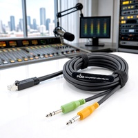 Cable de Audio RJ45 8P8C Macho a Doble TRS Estéreo Macho de 6.3mm (1/4") AXIA para Consolas de Transmisión y Sistemas de Grabación de Estudio