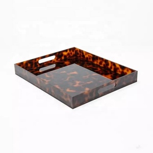 Tùy chỉnh rùa Acrylic phục vụ khay có tay cầm - Product Image 1
