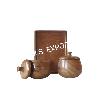 Bandeja de Madera de Alta Calidad con Diseño de Arte Folclórico Indio, Estilo Romántico, Tamaño Personalizable, Material Orgánico Pulido para Decoración de Mesa - Product Image 1