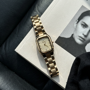 Scottie 9743B Luxury <strong>Rectangle</strong> Iridescent Texture Design Women's Quartz Solid Stainless Steel Band 3ATM Waterproof Fashion <strong>Watch</strong> - Product Image 1