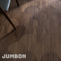 Parquet en bois massif Noyer noir naturel Sol géométrique pour projets de rénovation de villas de luxe